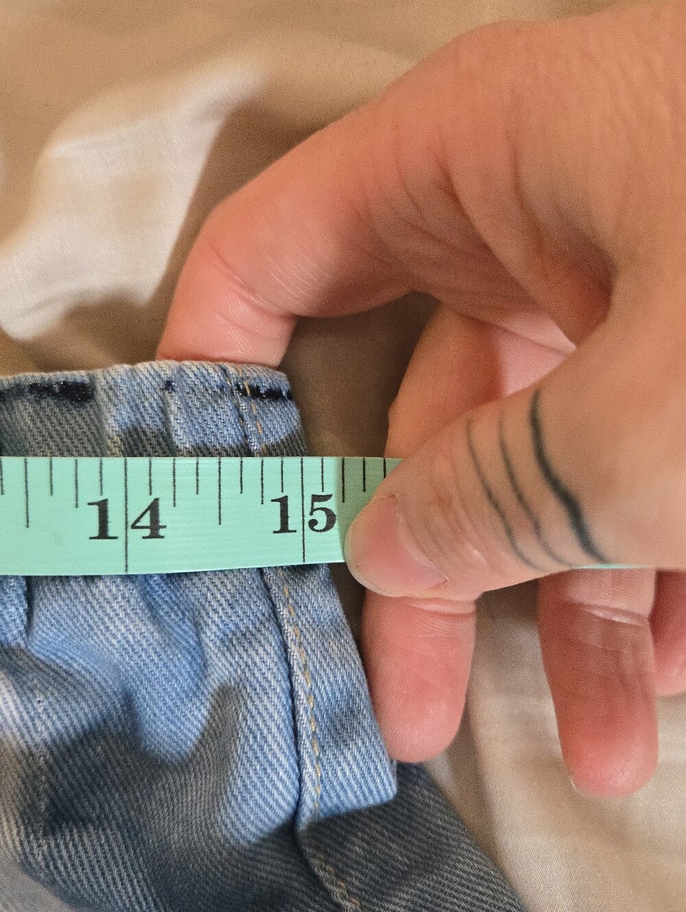 NWOT!! Kuwalla | Sample Sale Light Wash Wide Leg Drawstring Denim Pants, Size 30 - Picture 7 of 11